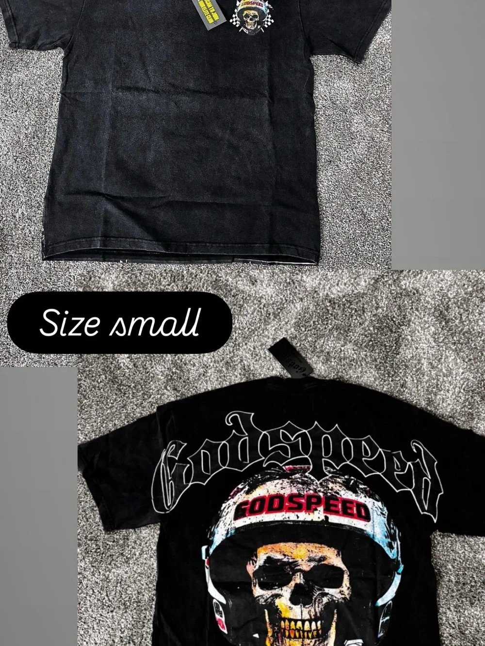 Godspeed Skull Helmet Graphic Tee - Kids Black